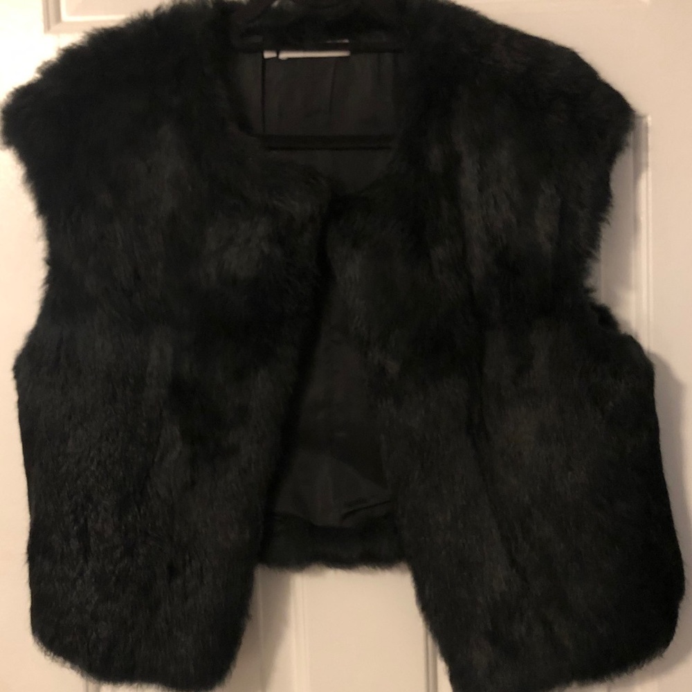Hunter green fur vest